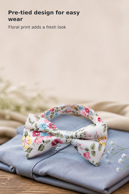 Boys’ Cotton Printed Pre-Tied Bow Tie