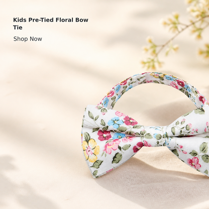 Boys’ Cotton Printed Pre-Tied Bow Tie